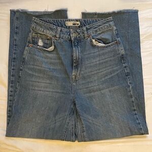 Blue Straight Leg Jeans